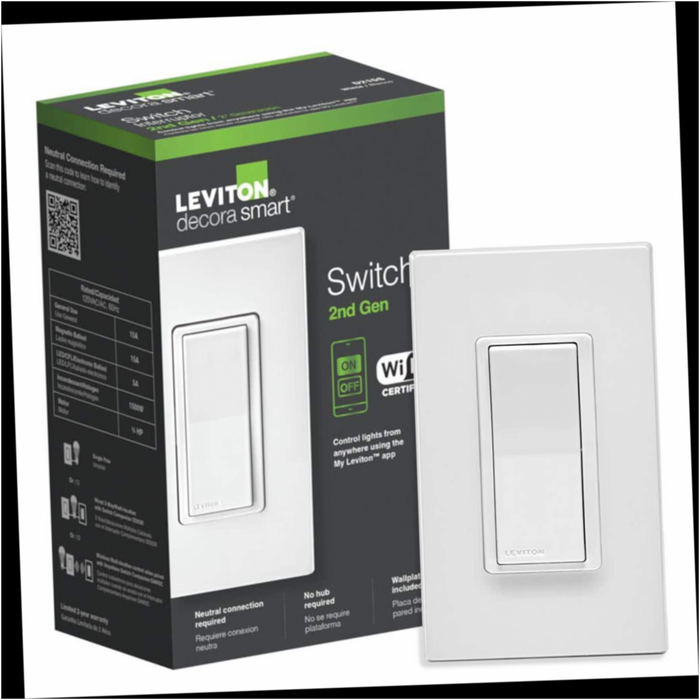 Smart Rocker Light Switch 15 Amp Wi-Fi with Alexa, Google and HomeKit 2nd Gen White