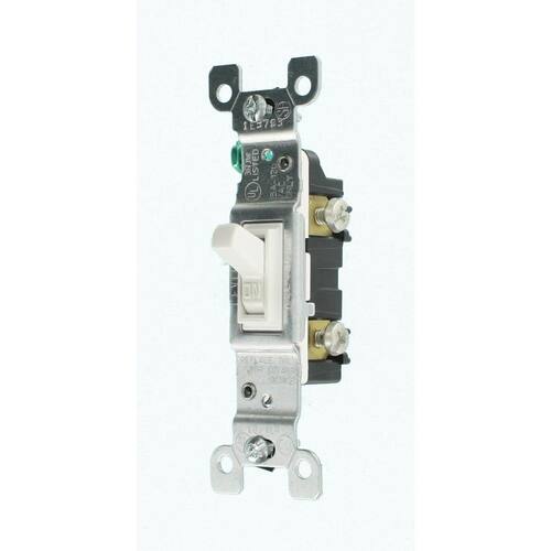 Toggle Switch White 15 Amp CO/ALR AC Quiet