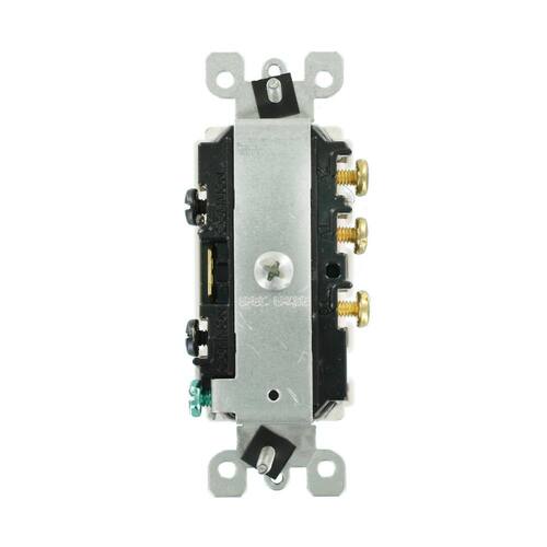 AC Combination Switch 15 Amp 3-Way, White Decora