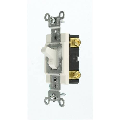 Toggle Switch 20 Amp Single-Pole AC Quiet White