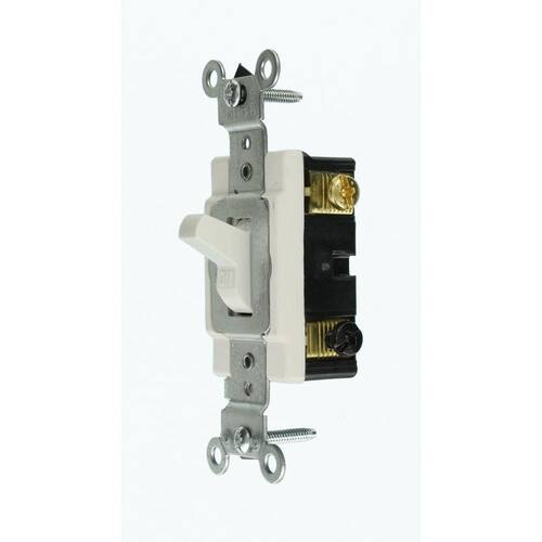 Toggle Switch 20 Amp Commercial Double-Pole White