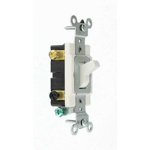 Toggle Switch 20 Amp Commercial Double-Pole White