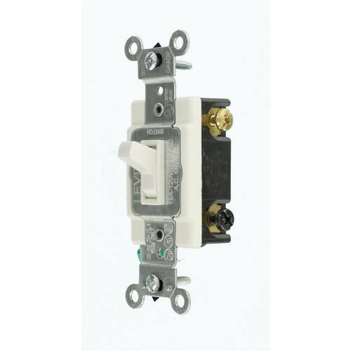 AC Switch Single-Pole Toggle Framed 4-Way White 15 Amp