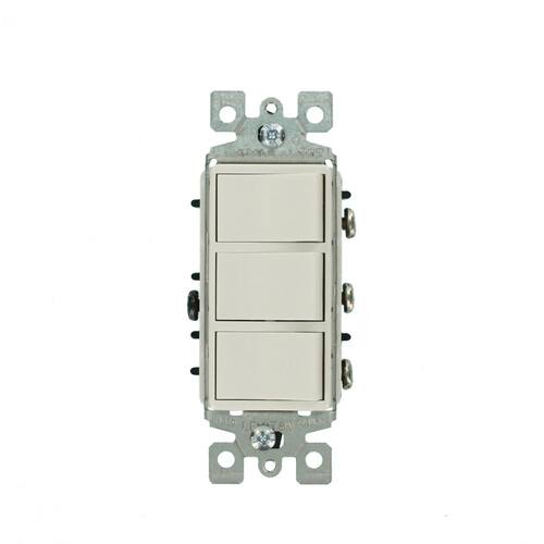 Combination Switch 15 Amp 3-Rocker White