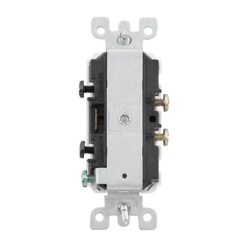 Double Switch Combination 15 Amp, White