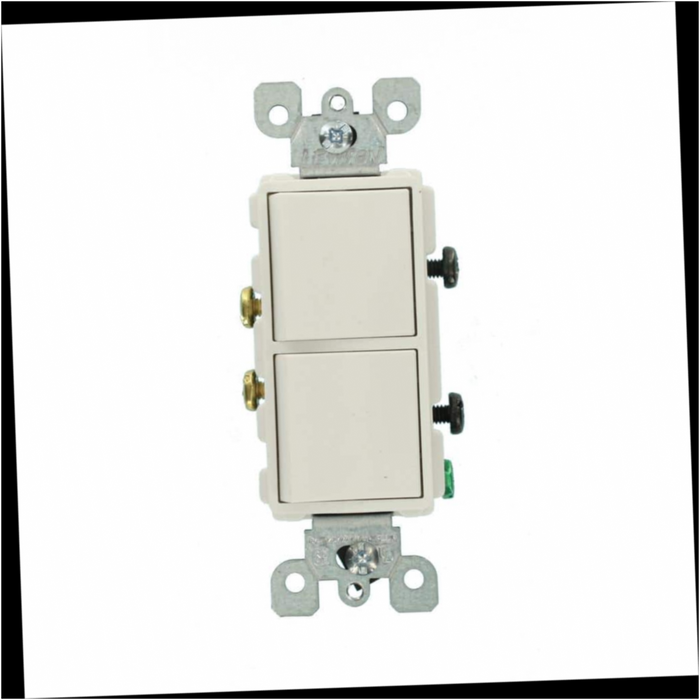 Switch 15 Amp Single Pole Dual White Decora