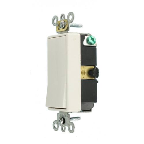 Rocker Switch 3-Way AC Quiet Decora 15 Amp, White