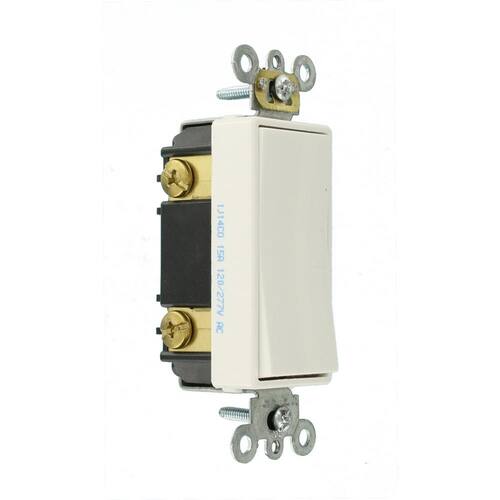 Rocker Switch 3-Way AC Quiet Decora 15 Amp, White