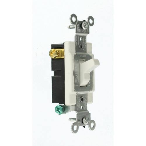 Toggle Switch 3-Way Commercial 20 Amp, White