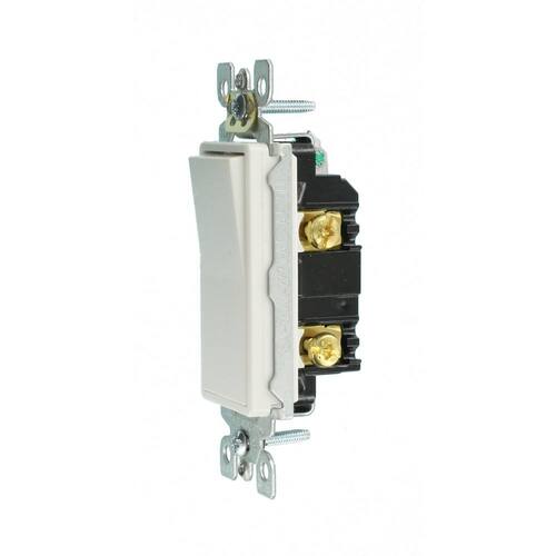 Single-Pole Switch White 15 Amp Decora