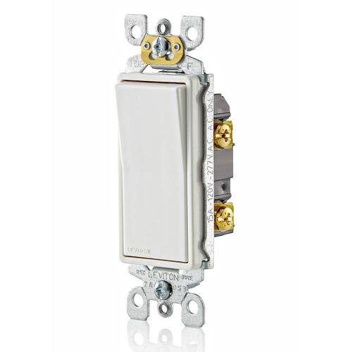 Single-Pole Switch White 15 Amp Decora