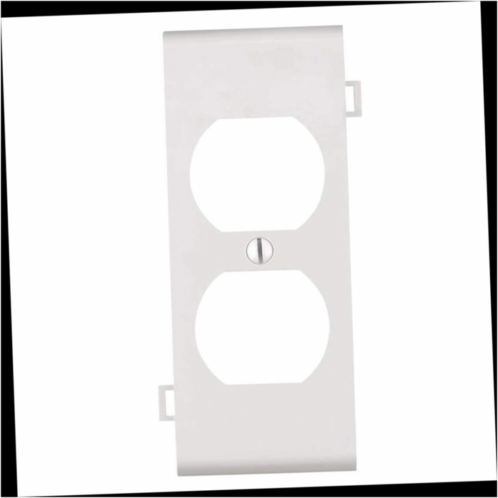 Outlet Wall Plate 1-Gang Duplex White (1-Pack)