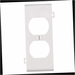 Outlet Wall Plate 1-Gang Duplex White (1-Pack)