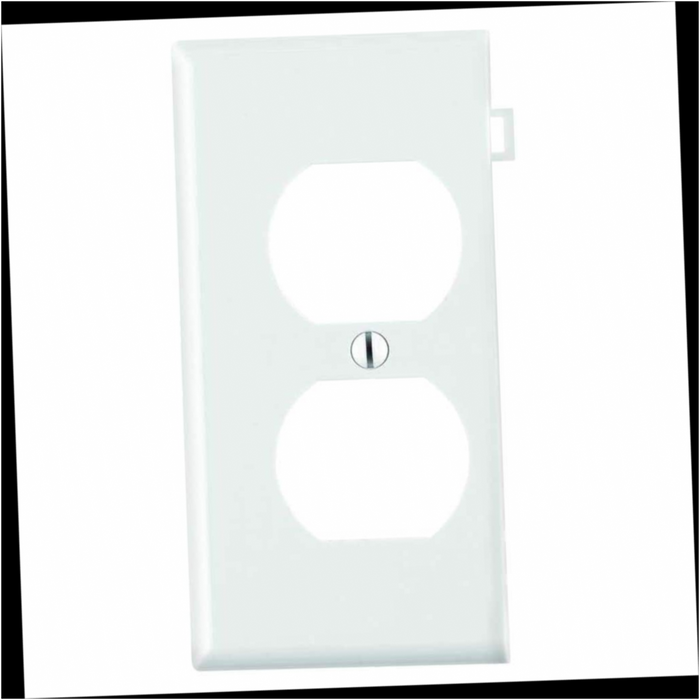 Wall Plate 1-Gang White Duplex Outlet (1-Pack)