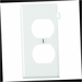 Wall Plate 1-Gang White Duplex Outlet (1-Pack)