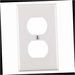 Outlet Wall Plate White Duplex 1-Gang (10-Pack)