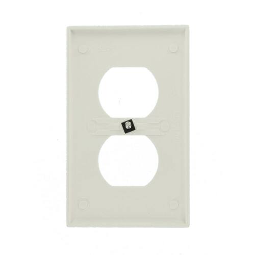 Outlet Wall Plate White Duplex 1-Gang (10-Pack)