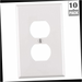 Wall Plate 1-Gang White Midway Duplex Outlet Nylon (10-Pack)