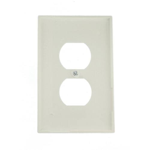 Wall Plate 1-Gang White Midway Duplex Outlet Nylon (10-Pack)