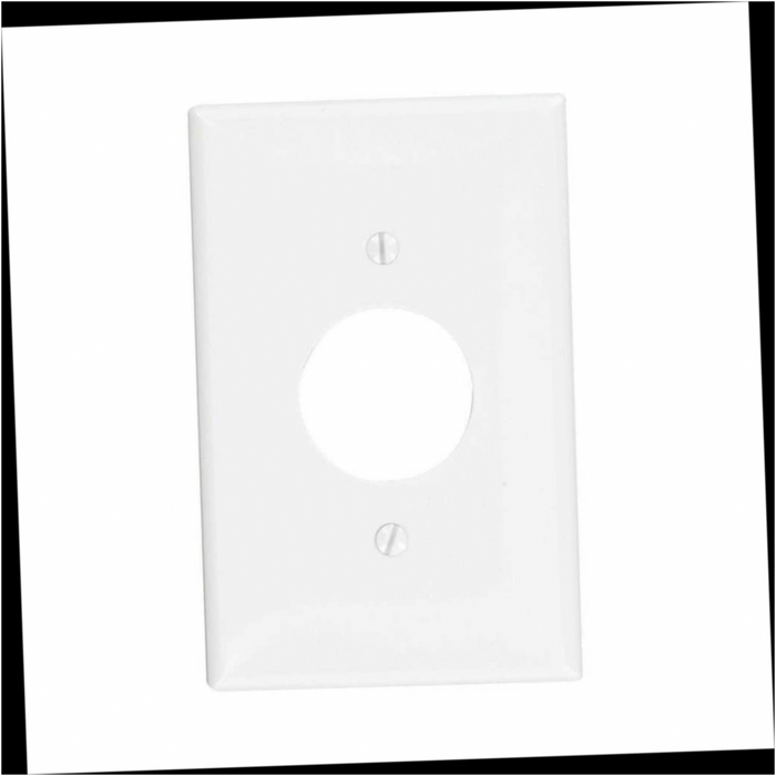 Wall Plate 1-Gang Midway Single 1.406 in. Hole White