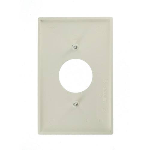 Wall Plate 1-Gang Midway Single 1.406 in. Hole White