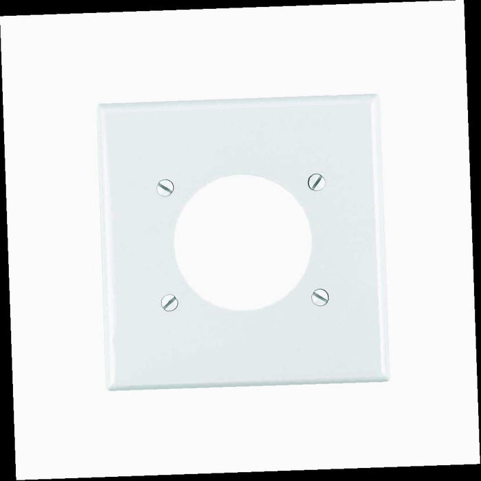Outlet Wall Plate, White 1-Gang Single Outlet Wall Plate (1-Pack)