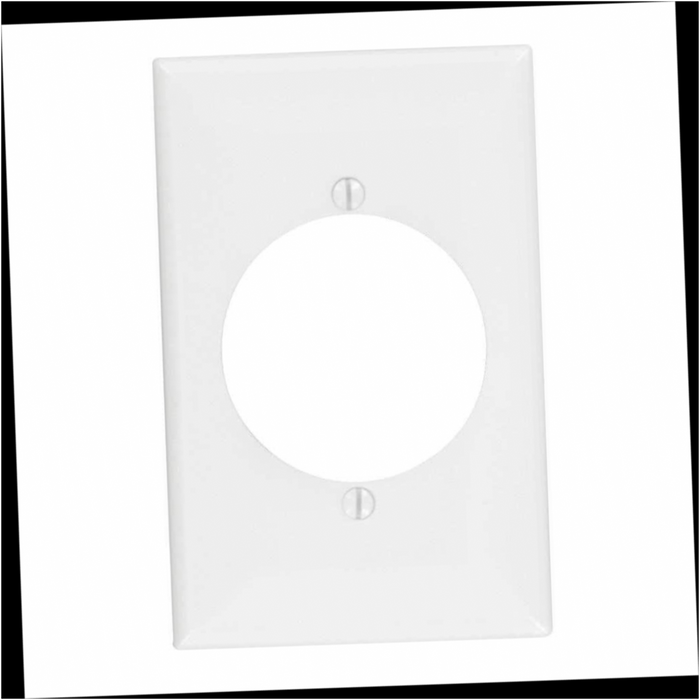 Wall Plate Midway Nylon 2.15 in. Dia Hole White 1-Gang