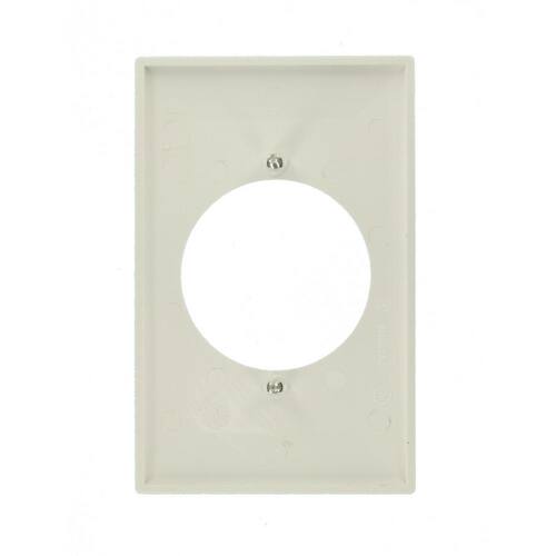 Wall Plate Midway Nylon 2.15 in. Dia Hole White 1-Gang