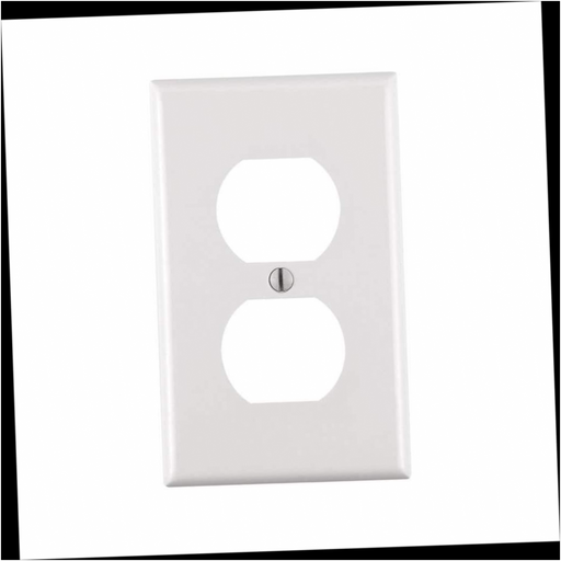 Wall Plate 1-Gang Duplex Outlet White