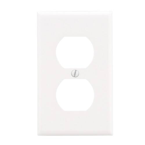 Wall Plate 1-Gang Duplex Outlet White