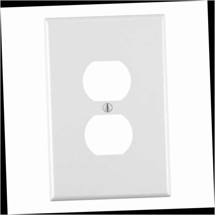 Outlet Wall Plate 1-Gang Jumbo Duplex White