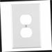 Outlet Wall Plate 1-Gang Jumbo Duplex White