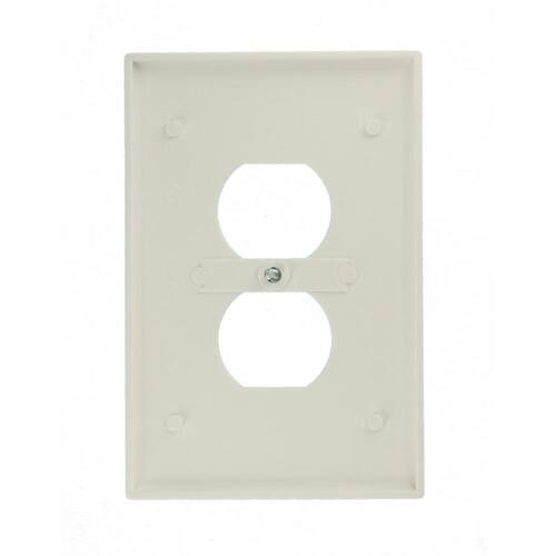 Outlet Wall Plate 1-Gang Jumbo Duplex White