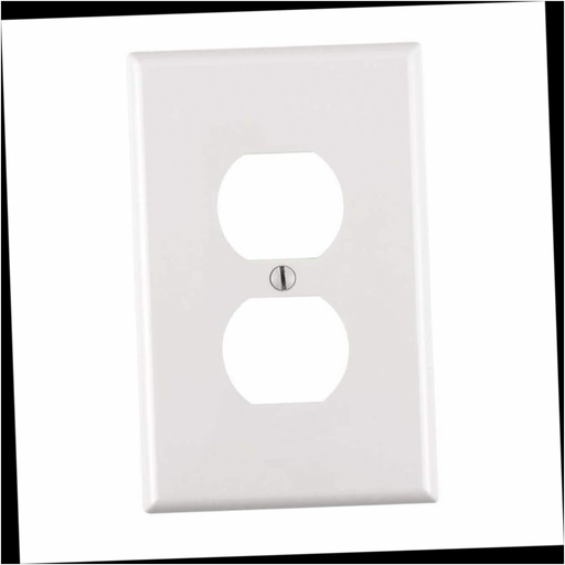 Wall Plate 1-Gang Midway Duplex Outlet Nylon White