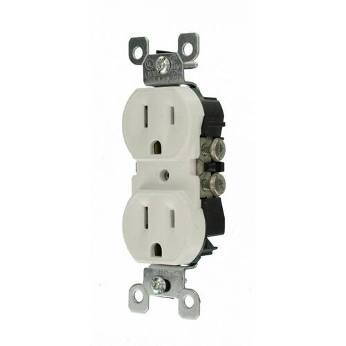 Outlet 15 Amp Duplex CO/ALR White