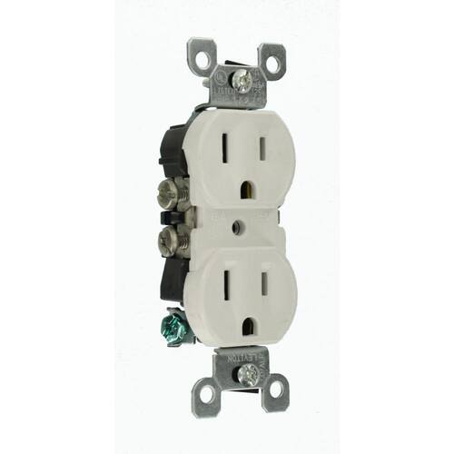 Outlet 15 Amp Duplex CO/ALR White