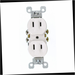 Duplex Outlet 2-Wire White 15 Amp