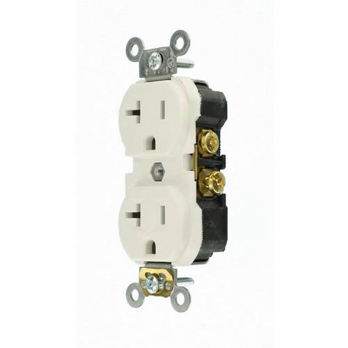 Duplex Outlet Commercial Grade 20 Amp White (10-Pack)