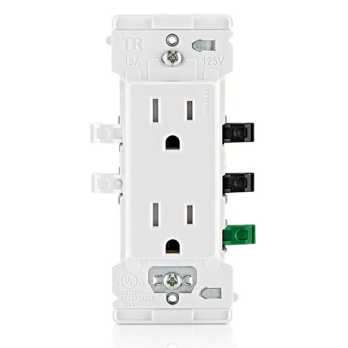 Outlet Tamper-Resistant 15 Amp Duplex Decora Edge, White 10-Pack