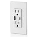 Duplex Outlet 15 Amp Decora Tamper-Resistant with Type A and C USB Charger, White (2-Pack) 3