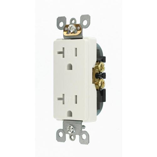 Duplex Outlet Tamper Resistant White 20 Amp (10-Pack)