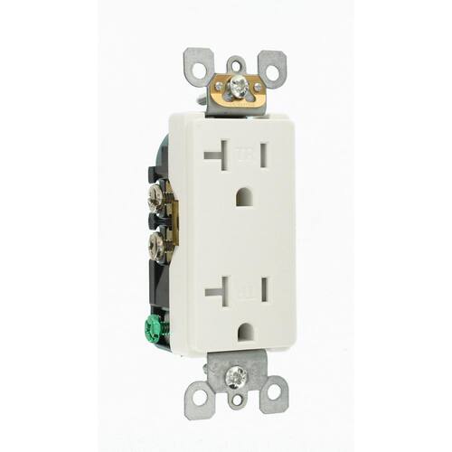 Duplex Outlet Tamper Resistant White 20 Amp (10-Pack)