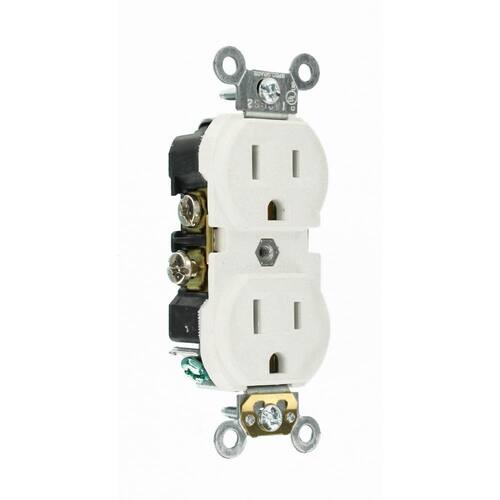 Duplex Outlet Commercial Grade White 15 Amp (10 Pack)