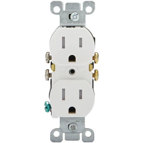 Duplex Outlet Tamper-Resistant White 15 Amp (10-Pack)