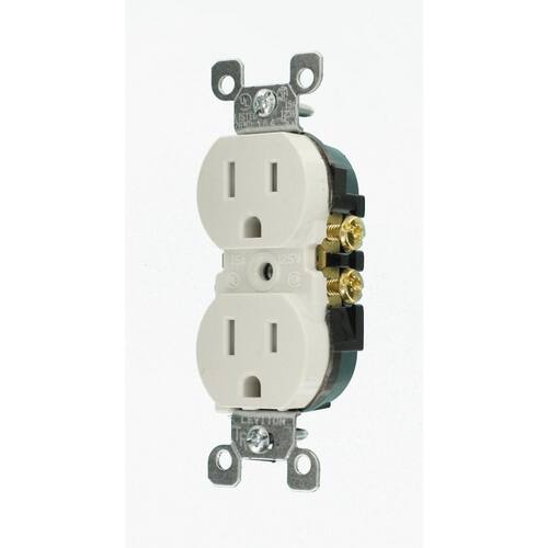 Duplex Outlet Tamper-Resistant White 15 Amp (10-Pack)