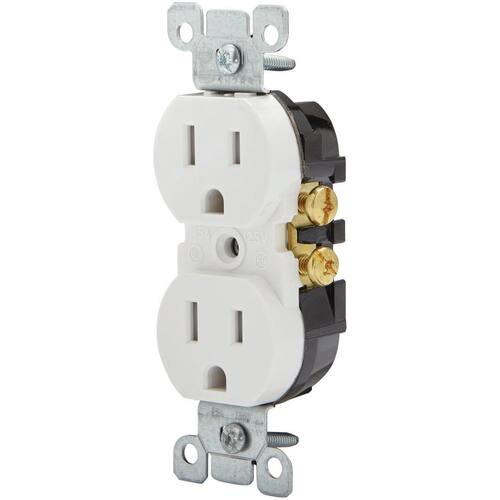 Duplex Outlet Tamper-Resistant White 15 Amp (10-Pack)