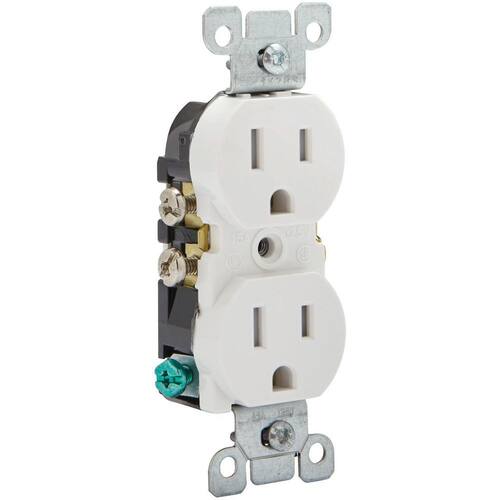 Duplex Outlet Tamper-Resistant White 15 Amp (10-Pack)