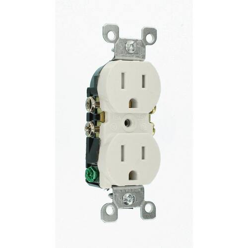 Duplex Outlet Tamper-Resistant White 15 Amp (10-Pack)