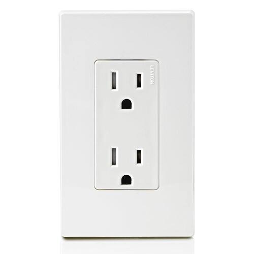 Tamper-Resistant Duplex Outlet 15 Amp White (10-Pack)