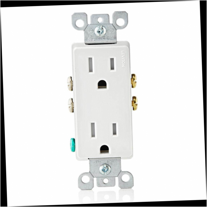 Tamper-Resistant Duplex Outlet 15 Amp White (10-Pack)